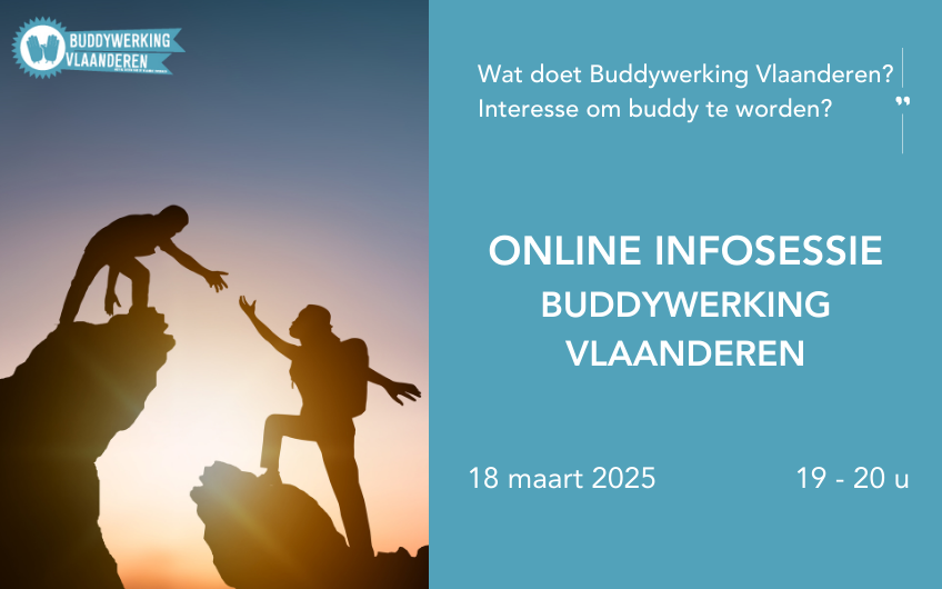 Info over de online Infosessie van Buddywerking Vlaanderen